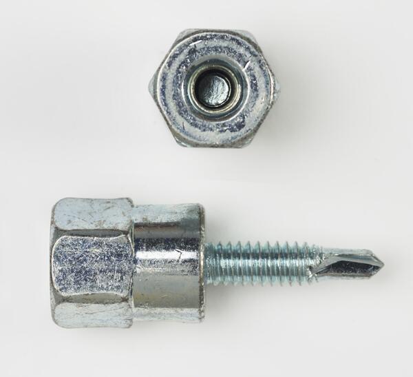 7154 1/4-20 X 1-1/2 (TYPE 5) VERTICAL HANGER FOR STEEL (INCLUDES HEX NUTS) - ACCEPTS 3/8-16 ROD